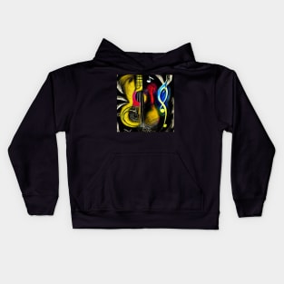 Abstract Image Of Musical Symbols Kids Hoodie